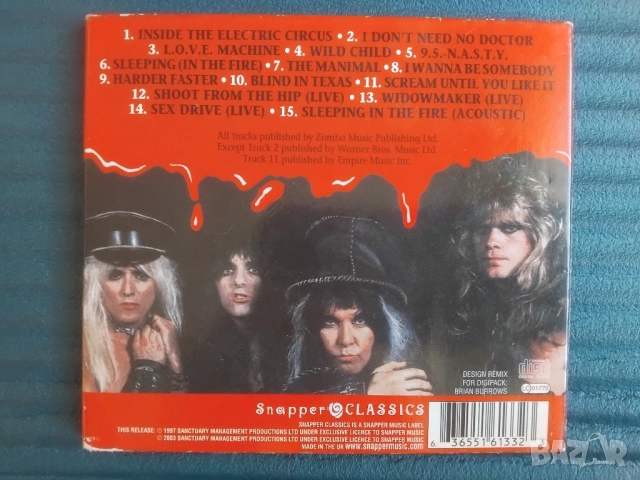 W.A.S.P. – Live... In The Raw - оригинален диск музика, снимка 3 - CD дискове - 52258000