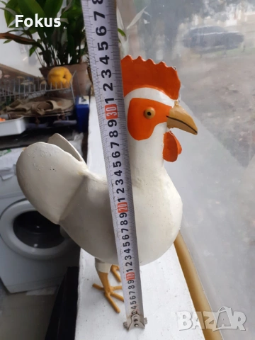 Страхотен метален петел - фигура - статуетка, снимка 6 - Антикварни и старинни предмети - 53335756