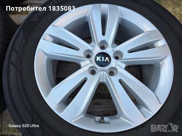 Лети джанти 17ки 5х114.3 Kia + летни гуми 225/60/17 Hankook, снимка 6 - Гуми и джанти - 53293670