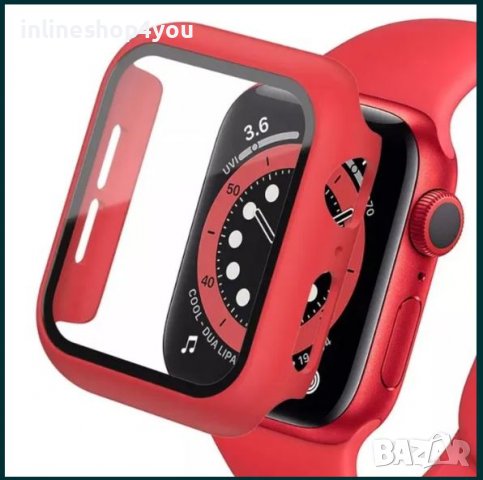 Кейс + Стъклен протектор за Apple Watch 8 / 7 45 41 / SE 44 40 6/5 360, снимка 3 - Аксесоари за Apple - 38495521