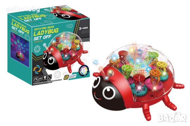 Интерактивна играчка калинка с многоцветна светлинна проекция