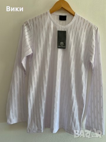 Бяла мъжка блуза тениска налична в четири размера , снимка 2 - Тениски - 29397566