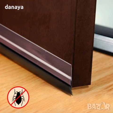 6355 Уплътнител за под врата гумен, 1 метър