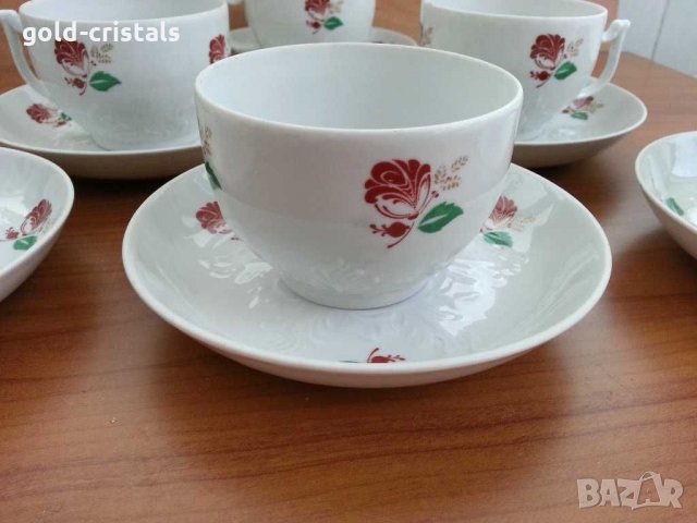 Руски порцелан  сервиз за чай, снимка 2 - Антикварни и старинни предмети - 30295316