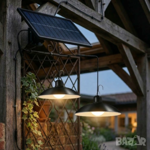 Двойни соларни LED лампи. 