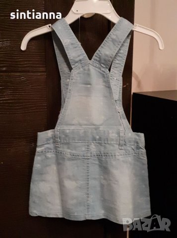 Нов дънков гащеризон и роклички 92 рр, снимка 2 - Бебешки рокли - 30293371