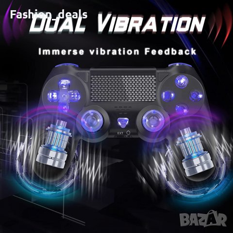 Нов Безжичен контролер за Ps4 pro slim компютър Android игри геймър, снимка 3 - Аксесоари - 39504529