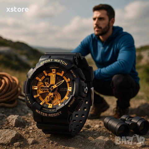 Мъжки мултифункционален часовник - Спортен, водоустойчив и удароустойчив, снимка 2 - Мъжки - 52793876