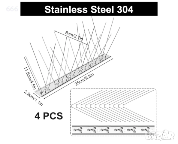 Шипове против птици , снимка 2 - Други стоки за дома - 52907483