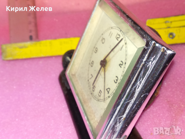 SLAVA MADE in USSR Стар КОЛЕКЦИОНЕРСКИ РУСКИ БУДИЛНИК МЕХАНИЧЕН НАСТОЛЕН ЧАСОВНИК СЛАВА СССР 36437, снимка 12 - Антикварни и старинни предмети - 44536191