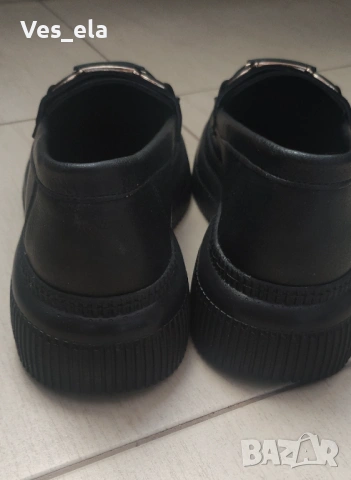 нови лоуфъри в черно с модерен акцент, снимка 14 - Дамски ежедневни обувки - 54014252