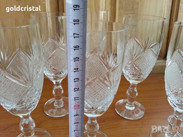 Кристални чаши , снимка 5 - Антикварни и старинни предмети - 37412163