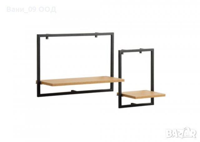 Сет 2 етажерки в индустриален стил