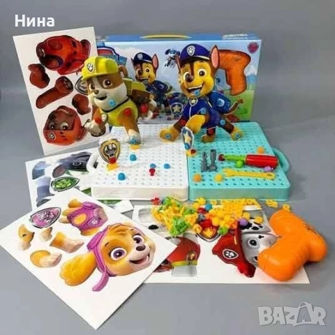 Конструктор - 3D мозайка с винтоверт Paw Patrol 🐶, снимка 5 - Конструктори - 51695420