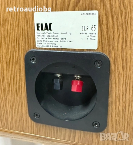 🔊Винтидж колекционерски тонколони ELAC ELR65 - 65W - Made in Germany🔊, снимка 5 - Тонколони - 53935476