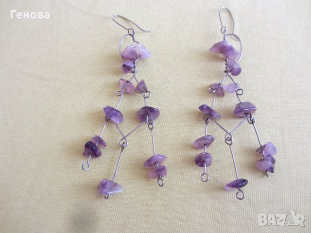 Обеци с полускъпоценни камъни