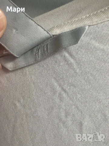 Сет Zara дънково яке, панталони с висок талия, тениска H&M без следи от употреба, снимка 8 - Комплекти - 53947691