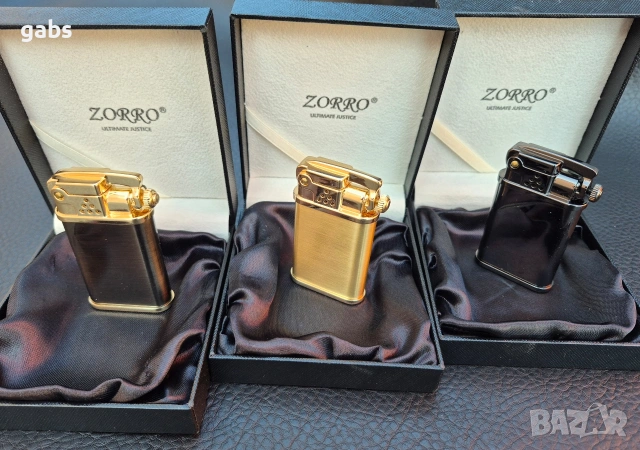 Луксозна бензинова запалка ZORRO в подаръчна кутия,Z602, снимка 3 - Запалки - 53144216