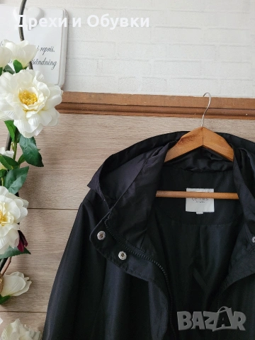 Черно яке с качулка пролетно есенен модел , снимка 5 - Якета - 54095611