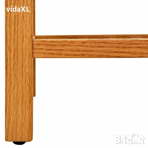 vidaXL Поставка за обувки с 4 рафта, 50x27x80 см, дъбов масив, снимка 4 - Ракли - 56146987