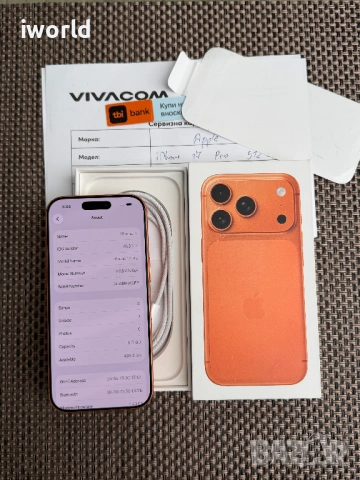 НОВ❗️ 512gb❗️ 24мес гар❗️ iPhone 17 Pro ❗️Лизинг от 49€ /мес ❗️Cosmic orange, снимка 3 - Apple iPhone - 53912500