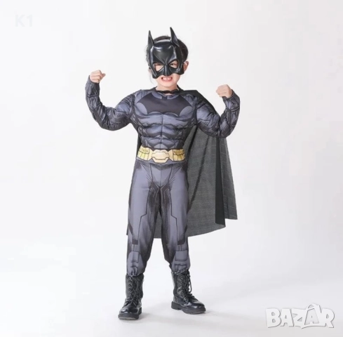 Детски костюм на Батман с мускули и маска , снимка 3 - Детски комплекти - 51988561
