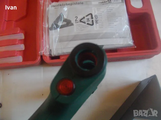 НОВ MEISTER ОРИГИНАЛЕН НЕМСКИ ПИСТОЛЕТ ТОПЛО ЗАЛЕПЯНЕ ЛЕПЕНЕ ФИКСИРАНЕ ПРЪЧКИ СИЛИКОН ПЪЛЕН КОМПЛЕКТ, снимка 12 - Други инструменти - 49048122