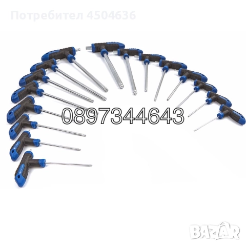 Комплект шестограми и торксове STAHLMAYER B-28-47 – 16 части, снимка 2 - Други инструменти - 51663947