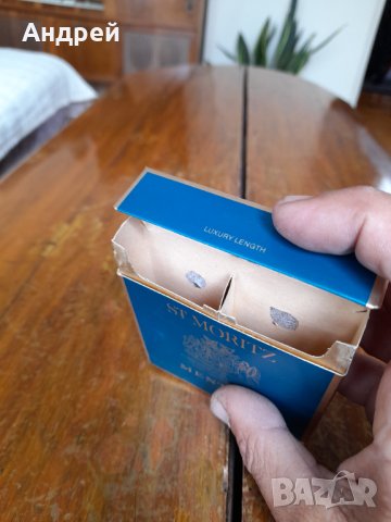 Стара кутия от цигари St.Moritz, снимка 3 - Колекции - 42193496