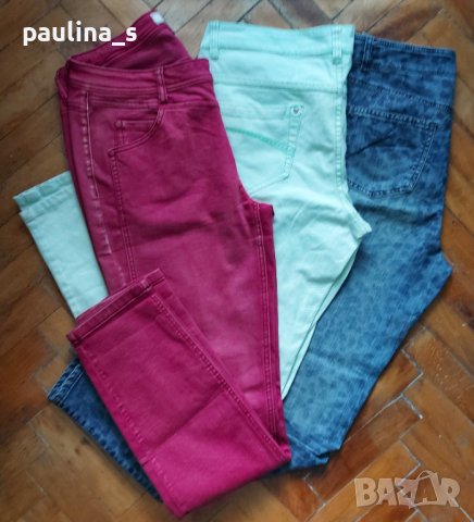 Цветни еластични дънки / голям размер , снимка 2 - Дънки - 36838301