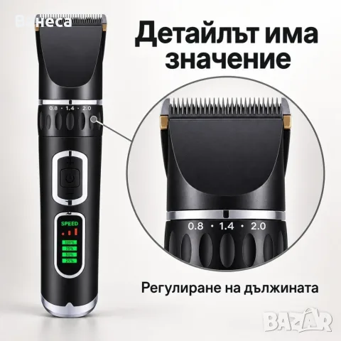 Комплект за подстригване на животни с дисплей и USB зареждане, снимка 8 - Други стоки за животни - 56235006