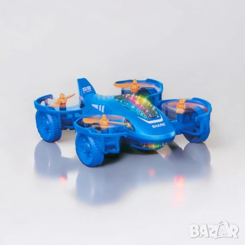 2 в 1 Кола-самолет акула – Забавление със звук и светлини