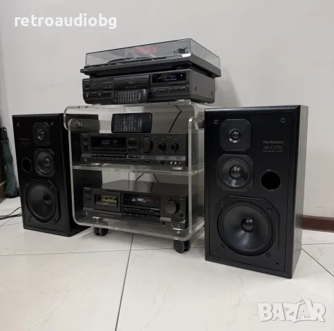 🔊Ретро аудио сет TECHNICS - ресийвър, CD плеър, дек, грамофон и аудио шкаф🔉, снимка 7 - Аудиосистеми - 55958357