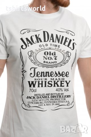 Нова мъжка тениска с трансферен печат JACK DANIELS (Джак Даниелс), уиски в  Тениски в гр. Варна - ID37639081 — Bazar.bg