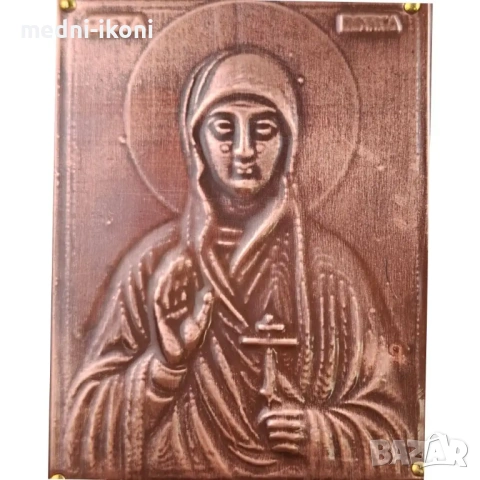 МЕДНА ИКОНА ЗА ЗАЩИТА СВЕТА ПЕТКА, снимка 2 - Икони - 54304809