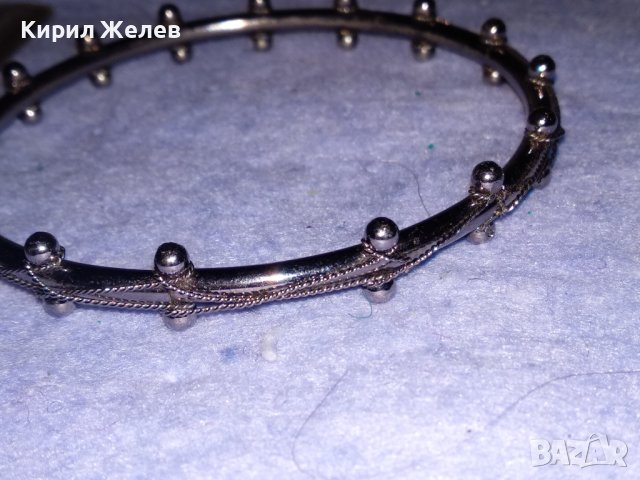 СРЕБРИСТА ВИНТИДЖ ГРИВНА от БЛАГОРОДНА НЕРЪЖДАЕМА СТОМАНА РЪЧНА ХУДОЖЕСТВЕНА ИЗРАБОТКА 37966, снимка 4 - Гривни - 40832145