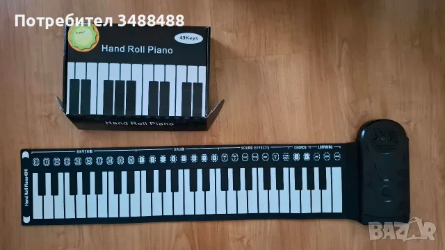 Ново преносимо навиващо се пиано (Hand Roll Piano) с 49 клавиша