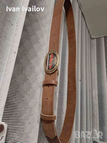 Уникален Ест. кожа мъжки колан Ferrari, снимка 3 - Колани - 51510909