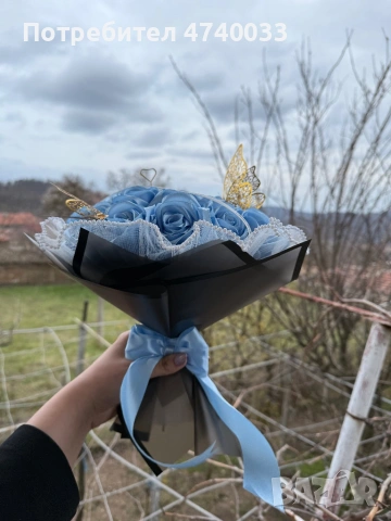 ПРОМОЦИЯ БЕЗПЛАТЕН БУКЕТ ОТ САТЕНЕНИ РОЗИ, снимка 4 - Подаръци за жени - 53973784