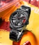 BINBOND Wheel Black Red – мъжки спортен часовник с въртяща джанта, снимка 3