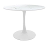 Кръгла трапезна маса БАЛОУ 2 Ф120 цвят бял мрамор, снимка 2