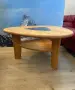 Холна масичка дървена със стъкло, снимка 1