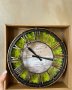 Vintage часовник със скандинавски мъх , снимка 1 - Стенни часовници - 42044758