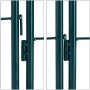 Метална градинска ограда, комплект от 2 закопчаващи се, тъмнозелени, 180 x 50 cm, снимка 7