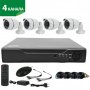 Комплект за видеонаблюдение с 4 HD камери и DVR, AHD, IR, снимка 1 - Комплекти за видеонаблюдение - 37659148