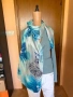 Красив копринен шал в синята гама, снимка 14