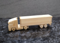 Декоративно дървено камионче с ремарке, снимка 2