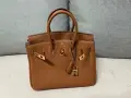 Кафява чанта Hermes Birkin 25 gold on gold, снимка 9