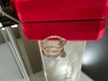 CARTIER Nail Juste un Clou Rose Small Paved Diamonds Пръстен Пирон, снимка 2