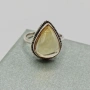 Сребърен пръстен с камък от естествен Цитрин, снимка 2